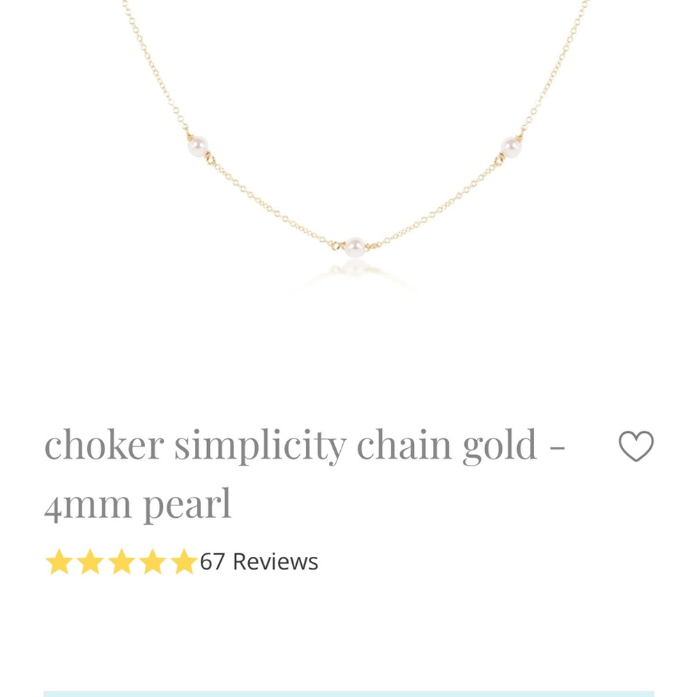 Enewton Gold Pearl Choker Necklace NEW
